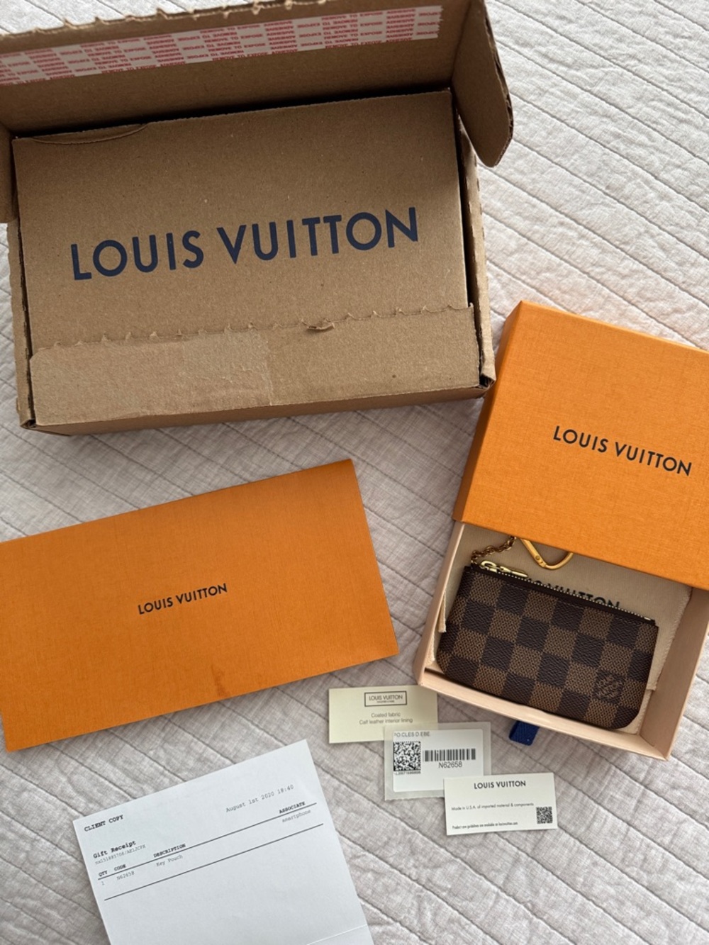 Louis Vuitton Damier Ebene Key Pouch
